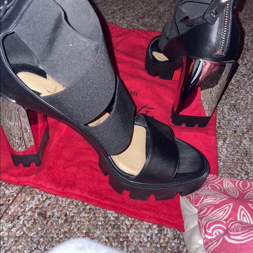 Red bottom Christian Louis Vuitton heels *GREAT PRICE* size 7-7.5 orig. $ $1250